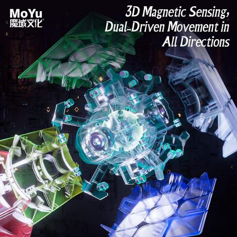 Moyu Weilong WRM V9 2023 Maglev Ball-core مطلي بالأشعة فوق البنفسجية، مكعب سرعة مغناطيسي 3x3، مكعب سرعة بدون ملصقات Moyu Weilong MagLev لغز المكعب السحري in Kuwait