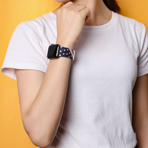 لافاف متوافق مع سوار ساعة أبل 41 ملم 40 ملم 38 ملم iWatch Series 9 & Ultra 2 & SE & Ultra & Series 8/7/6/5/4/3/2/1 للنساء والرجال، كلاسيكي ليوبارد، S/M in Kuwait