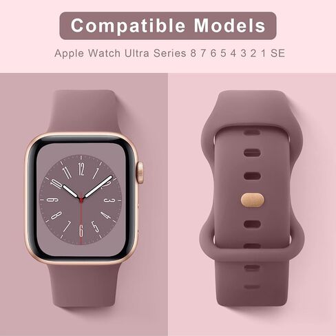 4 Pack Silicone Bands Compatible with Apple Watch Band 38mm 40mm 41mm 42mm 44mm 45mm 49mm, Soft Waterproof Wristbands Sport Straps for iWatch Series 9 Ultra SE 8 7 6 5 4 3 2 1 Women Men in Saudi Arabia