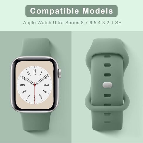 4 Pack Silicone Bands Compatible with Apple Watch Band 38mm 40mm 41mm 42mm 44mm 45mm 49mm, Soft Waterproof Wristbands Sport Straps for iWatch Series 9 Ultra SE 8 7 6 5 4 3 2 1 Women Men in Saudi Arabia