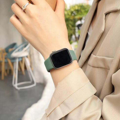 4 Pack Silicone Bands Compatible with Apple Watch Band 38mm 40mm 41mm 42mm 44mm 45mm 49mm, Soft Waterproof Wristbands Sport Straps for iWatch Series 9 Ultra SE 8 7 6 5 4 3 2 1 Women Men in Saudi Arabia