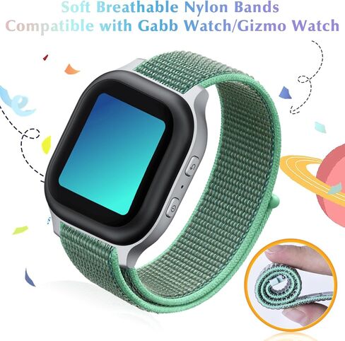 3 قطع من أشرطة النايلون البديلة المتوافقة مع ساعة Gabb 3 2 1/ Gizmo Watch 3 2 1، تصميم بخطاف وحلقة سهل على الأطفال ارتداؤه وخلعه، مسامي وقابل للغسل، قوس قزح + PomeRed + نيون in Saudi Arabia