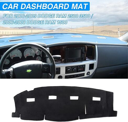 Cartist Dash Cover Fits for Dodge Ram 2500 3500 2006-2009/ Dodge Ram 1500 2006-2008 Dashboard Cover Mat Non-Slip Pad Carpet Anti-Glare in Saudi Arabia