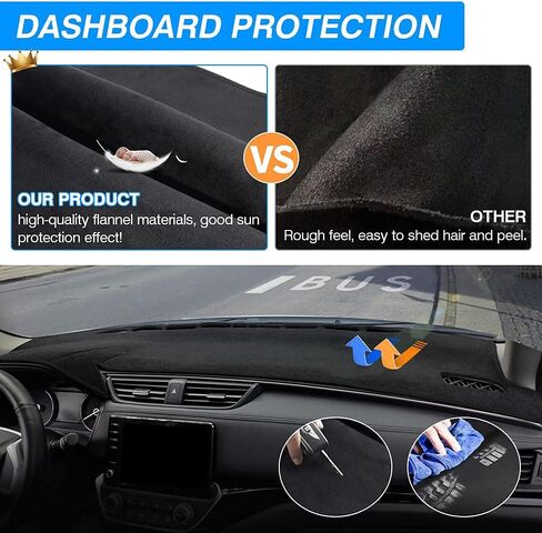 Cartist Dash Cover Fits for Dodge Ram 2500 3500 2006-2009/ Dodge Ram 1500 2006-2008 Dashboard Cover Mat Non-Slip Pad Carpet Anti-Glare in Saudi Arabia