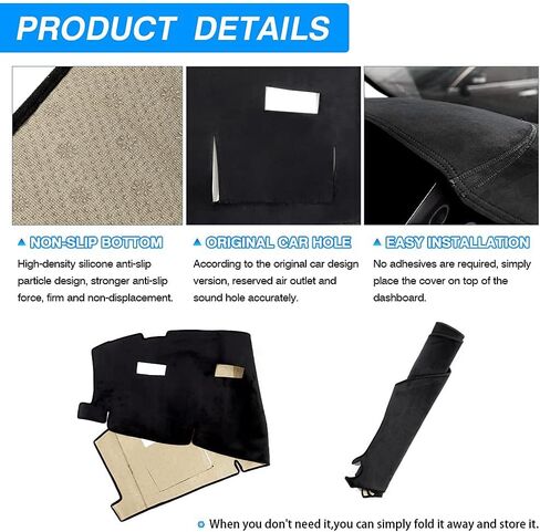 Cartist Dash Cover Fits for Dodge Ram 2500 3500 2006-2009/ Dodge Ram 1500 2006-2008 Dashboard Cover Mat Non-Slip Pad Carpet Anti-Glare in Saudi Arabia