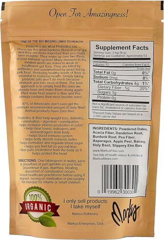 Prebiotic Formula 11.5oz Bag - A Powerful Dietary Fiber for Reinforcing Gut Health and Immunity - 53 Servings in Saudi Arabia