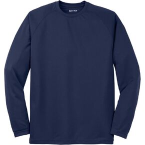 SPORT-TEK Unisex Dry Zone Long Sleeve Raglan T-Shirt | Men's & Women's Athletic Fit Gym T-Shirt, Workout Clothing for Fashion in Kuwait
