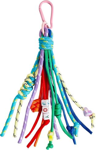 QTMY Rope Braided Keychain Bag Charms for Handbag Purse Backpack Accessories for Bogg Bag,860Colorful-1 in Saudi Arabia