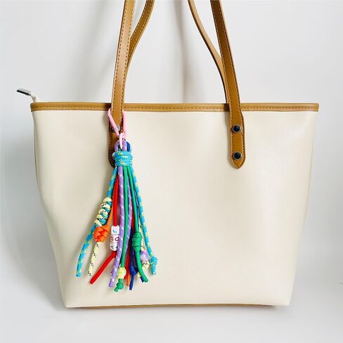 QTMY Rope Braided Keychain Bag Charms for Handbag Purse Backpack Accessories for Bogg Bag,860Colorful-1 in Saudi Arabia