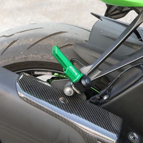أوتاد ركاب الدراجات النارية متوافقة مع ZX6R 2003-2021 2022 2023 2024 2025 أوتاد القدم الخلفية CNC ZX-6R ZX6R ZX 6R (أسود) in Saudi Arabia