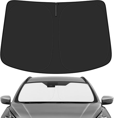 Windshield Sun Shade Custom Fit for Ford Bronco 2021-2025,Foldable Reflective Sunshade for Bronco Accessories,Polyester Car Window Shades for Front Windshield Blocks Sun and Heat in Kuwait