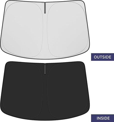 Windshield Sun Shade Custom Fit for Ford Bronco 2021-2025,Foldable Reflective Sunshade for Bronco Accessories,Polyester Car Window Shades for Front Windshield Blocks Sun and Heat in Kuwait