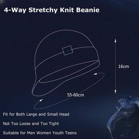 Winter Beanies Hat for Men Women Teens Cold Weather Windproof Warm Knit Beanie Hats Caps for Skiing Winter Work Ski Trip in Saudi Arabia