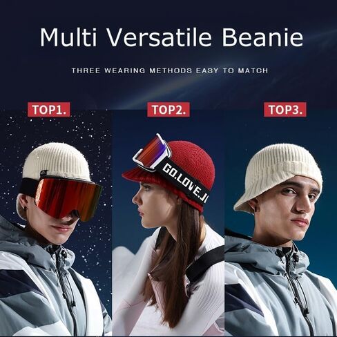 Winter Beanies Hat for Men Women Teens Cold Weather Windproof Warm Knit Beanie Hats Caps for Skiing Winter Work Ski Trip in Saudi Arabia