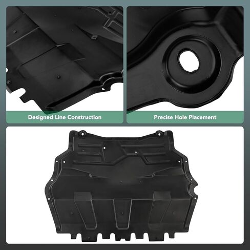 Yhtauto Front Lower Engine Splash Shield متوافق مع فولكس واجن تيغوان 2009-2017 ، تيغوان محدودة 2018 ، L4 2.0L ، حراس محرك واقي Splash in Kuwait