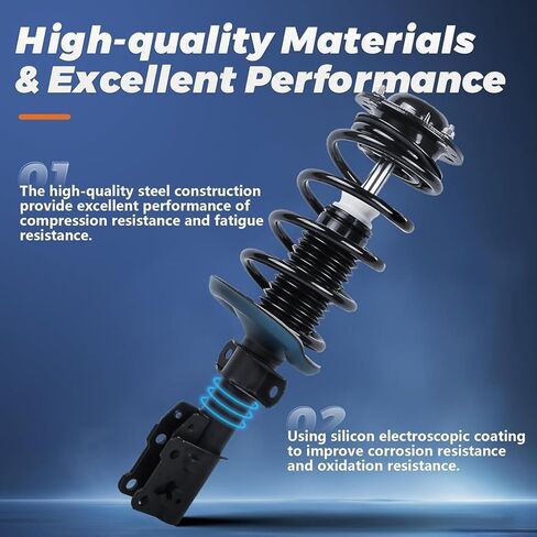 6PC Front ＆ Rear Strut Spring with Stabilizer Sway Bar Links Kit, Compatible with 2007-2012 Nissan Sentra 2.0L Only, Replace# 172378, 172379, 341659, K750096 in Kuwait