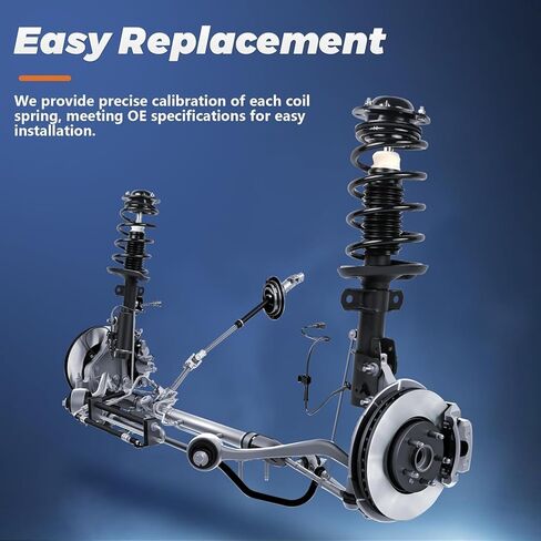 6PC Front ＆ Rear Strut Spring with Stabilizer Sway Bar Links Kit, Compatible with 2007-2012 Nissan Sentra 2.0L Only, Replace# 172378, 172379, 341659, K750096 in Kuwait