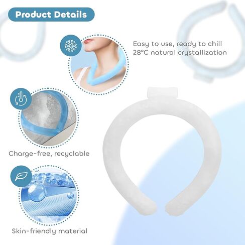Neck Cooling Tube, Reusable Wearable Cooling Neck Wraps for Summer Heat (A) in Saudi Arabia