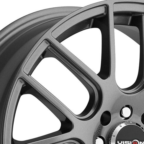 Vision 426 Cross Gunmetal Wheel مع نهاية مطلية (15 × 6.5 بوصات /5 × 100 مم ، 38 مم إزاحة) in Saudi Arabia