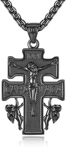 قلادة Cruz de Caravaca S925 Sterling Silver Cruz de Caravaca de Plata Mens Cross Netclaces Dender Jewelry Gifts for Men Women in Saudi Arabia