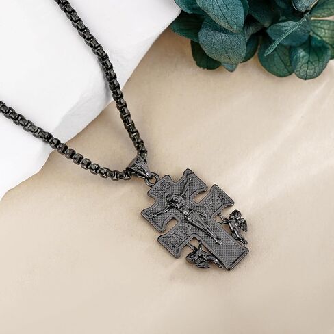 قلادة Cruz de Caravaca S925 Sterling Silver Cruz de Caravaca de Plata Mens Cross Netclaces Dender Jewelry Gifts for Men Women in Saudi Arabia