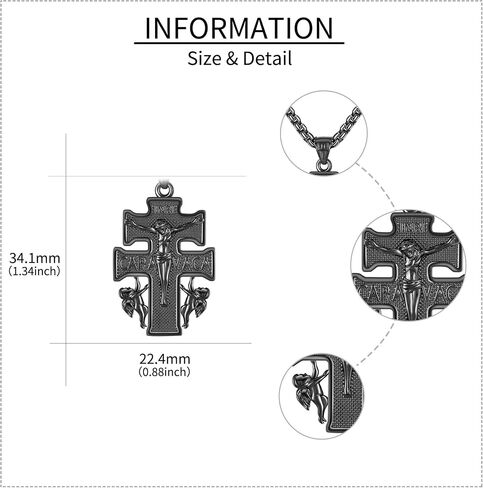 قلادة Cruz de Caravaca S925 Sterling Silver Cruz de Caravaca de Plata Mens Cross Netclaces Dender Jewelry Gifts for Men Women in Saudi Arabia