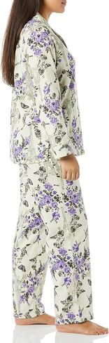AmeriMark Women Flannel Sleepwear – Cotton 2-PC Pajama Set for Sleeping Lounge Nightwear – Soft Top and Pants Loungewear PJs in Saudi Arabia