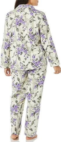 AmeriMark Women Flannel Sleepwear – Cotton 2-PC Pajama Set for Sleeping Lounge Nightwear – Soft Top and Pants Loungewear PJs in Saudi Arabia