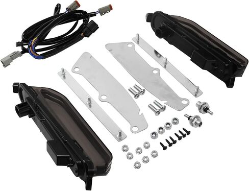 HR3 Run/Brake/Turn LED Light for Rear Fender Fascia Fits for 2014-later Harley Touring Road King FLHR, Road Glide FLTRX, Street Glide FLHX, Ultra Limited FLHTK, Electra Glide Standard (Smoke Lens) in Saudi Arabia
