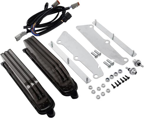 HR3 Run/Brake/Turn LED Light for Rear Fender Fascia Fits for 2014-later Harley Touring Road King FLHR, Road Glide FLTRX, Street Glide FLHX, Ultra Limited FLHTK, Electra Glide Standard (Smoke Lens) in Saudi Arabia
