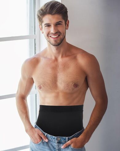 3 Pcs Men Girdle Tummy Control Shorts Compression Underwear High Waist Trainer Shapewear Body Shaper Boxer Briefs in Saudi Arabia
