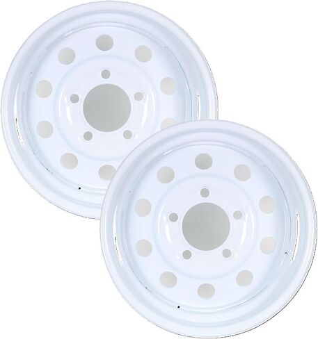 ecustomrim 2 pack trailer reim wheel 14x5.5 5 lug on 4.5 "Center White Modular in Saudi Arabia