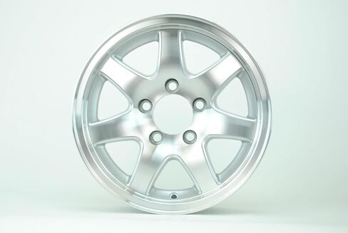 14 inch Aluminum 7 Spoke Trailer Wheel 5 Lug 5 on 4 1/2 Bolt Pattern in Saudi Arabia