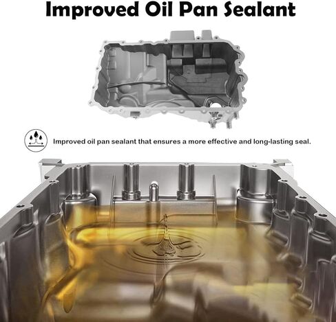 Upgrade Aluminum Engine Oil Pan with Improved Oil pan sealant Compatible with BMW 228i 320i 328i 428i 528i X1 Z4 N20 2.0L Engine Replace#: 11137618512 in Saudi Arabia