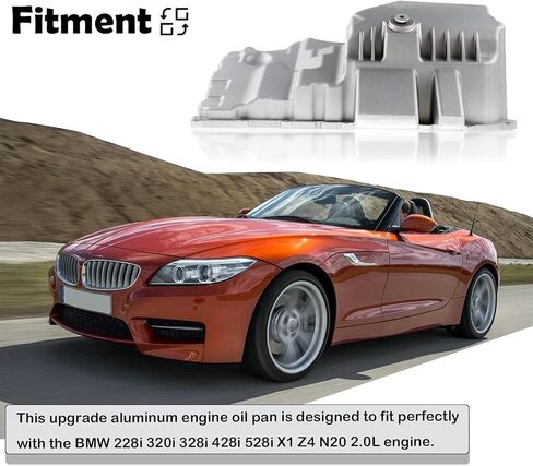 Upgrade Aluminum Engine Oil Pan with Improved Oil pan sealant Compatible with BMW 228i 320i 328i 428i 528i X1 Z4 N20 2.0L Engine Replace#: 11137618512 in Saudi Arabia
