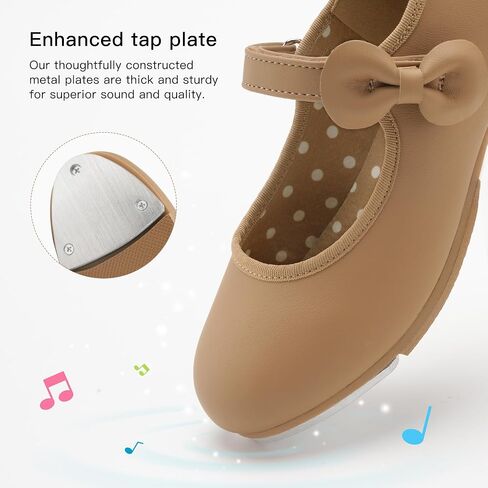 Stelle Girls Tap Shoes Toddler Dance Shoes PU Leather Easy Strap(Toddler/Little Kid/Big Kid) in Kuwait