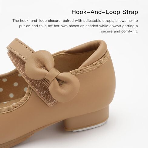 Stelle Girls Tap Shoes Toddler Dance Shoes PU Leather Easy Strap(Toddler/Little Kid/Big Kid) in Kuwait