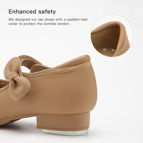 Stelle Girls Tap Shoes Toddler Dance Shoes PU Leather Easy Strap(Toddler/Little Kid/Big Kid) in Kuwait