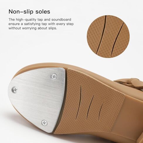 Stelle Girls Tap Shoes Toddler Dance Shoes PU Leather Easy Strap(Toddler/Little Kid/Big Kid) in Kuwait