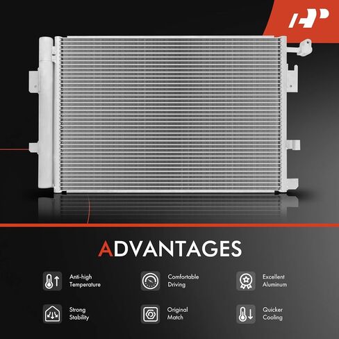 مكثف الهواء A-Premium A/C متوافق مع Cadillac XLR 2004-2009 و Chevrolet Corvette 2005-2013 ، SSR 2003-2006 ، استبدل# 10442892 in Saudi Arabia