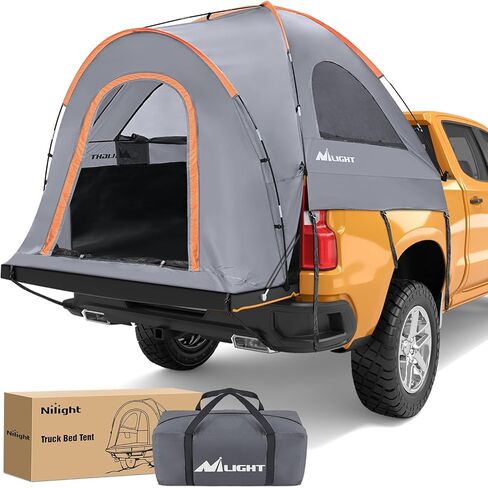 Nilight Truck Bed Bed Tent 5.0-5.5ment truck Truck Tents with Removable Resporting PU2000MM BASE LAYER RAINFLOY BAG BAG TANTS SLEYPENT TENTS للتخييم في الهواء الطلق ، الرمادي الأزرق الرمادي in Kuwait