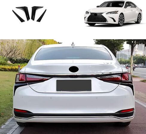 Car Accessories Compatible with Lexus ES 250 350 300h 2025 2024 2023 2022-2019 Rear Taillight Lamp Eyebrow Cover Eyelids Moulding Trims ABS 4PCS(Glossy Chrome Style) in Saudi Arabia
