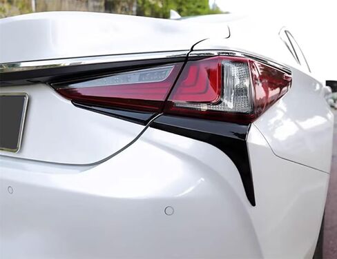 Car Accessories Compatible with Lexus ES 250 350 300h 2025 2024 2023 2022-2019 Rear Taillight Lamp Eyebrow Cover Eyelids Moulding Trims ABS 4PCS(Glossy Chrome Style) in Saudi Arabia