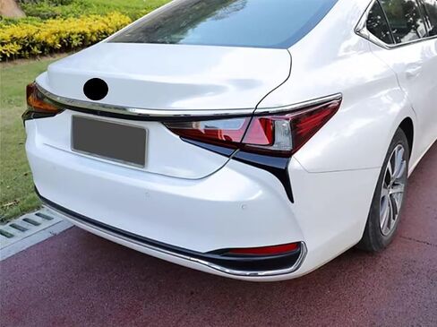 Car Accessories Compatible with Lexus ES 250 350 300h 2025 2024 2023 2022-2019 Rear Taillight Lamp Eyebrow Cover Eyelids Moulding Trims ABS 4PCS(Glossy Chrome Style) in Saudi Arabia