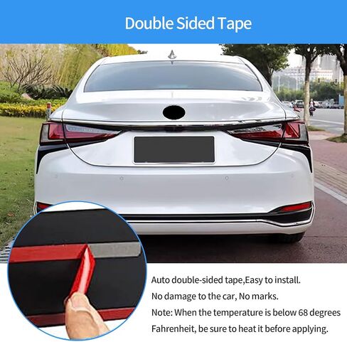 Car Accessories Compatible with Lexus ES 250 350 300h 2025 2024 2023 2022-2019 Rear Taillight Lamp Eyebrow Cover Eyelids Moulding Trims ABS 4PCS(Glossy Chrome Style) in Saudi Arabia