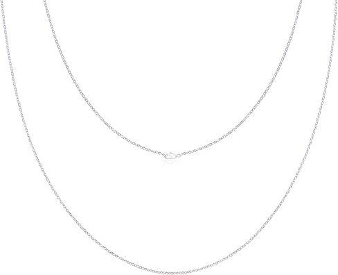 Silver Chain Necklace for Women, Silver Stainless Steel Necklace Chain for Women As a Gift for Your Lover, Family, Elder, Friends and Colleagues Length of 16 18 20 22 24 26 28 30 Inch in Kuwait