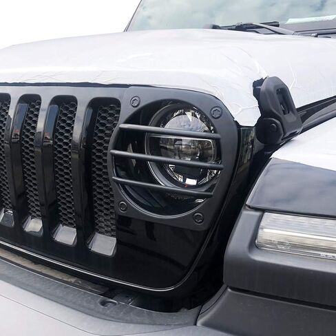 Black Plastic Front Bumper Fog Headlight taillight Cover Trims for 2018-2023 Jeep Wrangler Accessories JL (Taillight Protector) in Kuwait