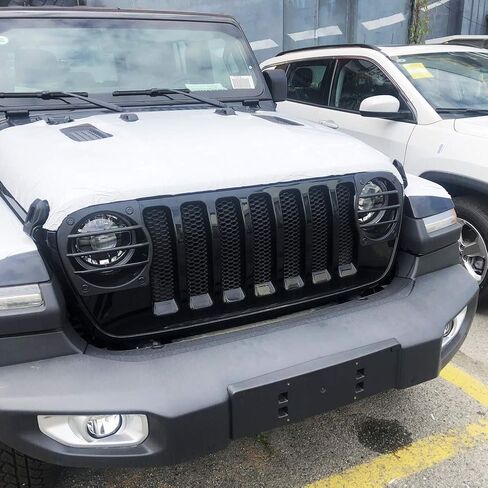 Black Plastic Front Bumper Fog Headlight taillight Cover Trims for 2018-2023 Jeep Wrangler Accessories JL (Taillight Protector) in Kuwait