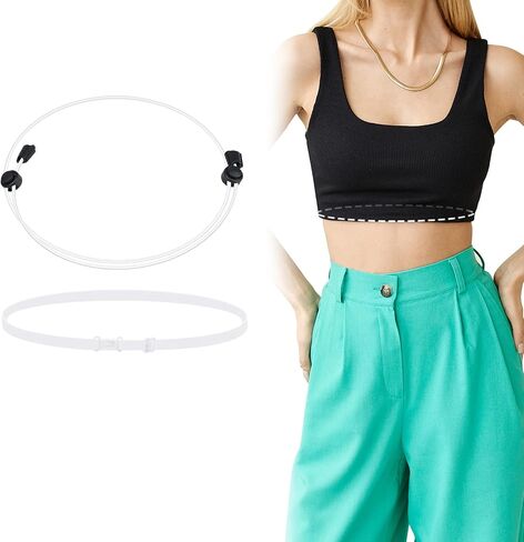 2pcs قميص قابلة للتعديل فرقة Tuck Band Women ، Stepty & Invisible Shirt Tuck Band Women ، Takeover Top Style in Kuwait
