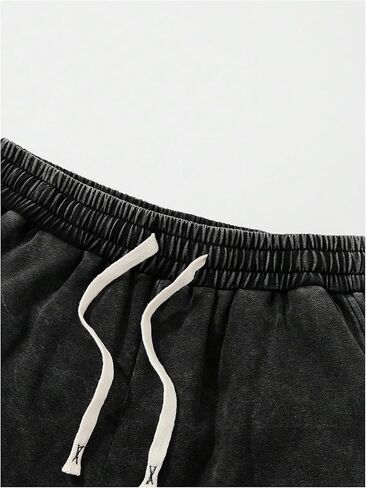 Soly Hux Men's Star Graphic Y2K Vintage Charpstring Weist Wide Leg Track Shorts Summer Streetwear in Saudi Arabia